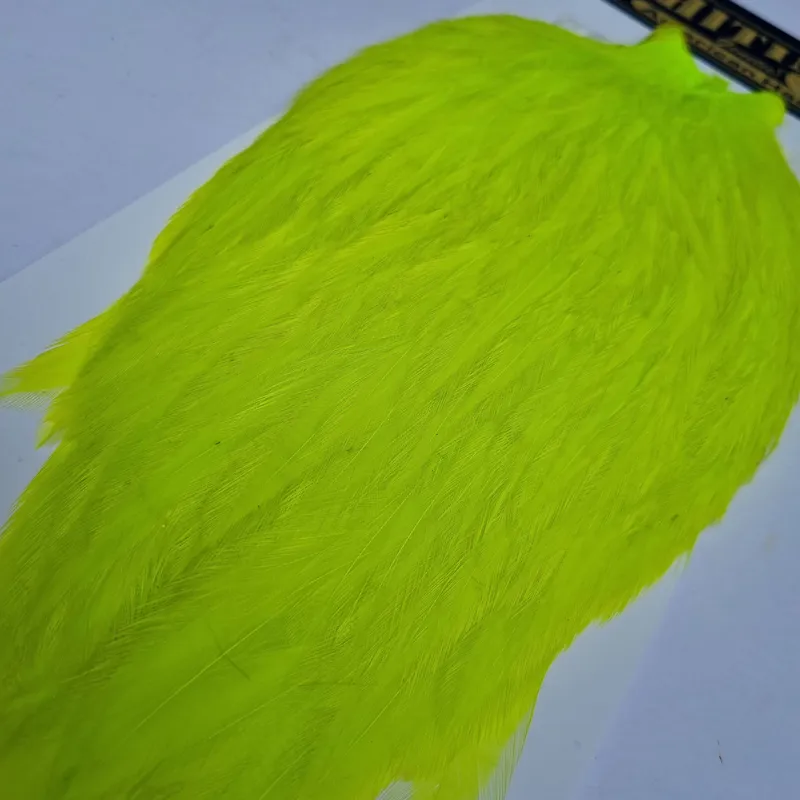 Whiting American Rooster Cape in Fl. Yellow Chartreuse-7